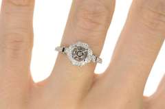 18K White Gold 5.0mm 0.31 Ctw Semi Mount Engagement Setting Ring