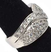 Dazzling CZ Band in 14KT White Gold