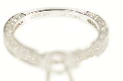 18K White Gold 0.76 Ctw 6.0mm Engagement Setting Mount Ring