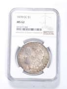 MS62 1878-CC Morgan Silver Dollar - Graded NGC