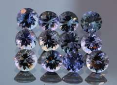 Fantastic 6.29 multi-color Tanzanite set