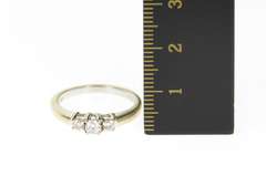 14K White Gold 0.27 Ctw Three Stone Diamond Engagement Ring