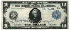 Nice 1914 Series $10 Large Size Federal Res Note (7-G)