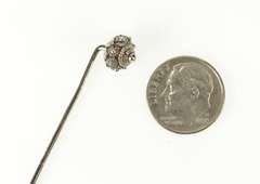 Sterling Silver Etruscan Motif Decorative Ornate Round Stick Pin