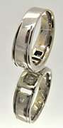 MEN'S 14K WHITE GOLD DIAMOND BAND