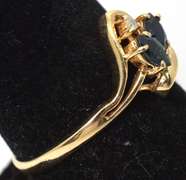 Captivating Sapphire & Diamond Ring in 14KT Yellow Gold