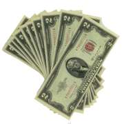 10 Consecutive CU 1953 B Series $ 2 US Notes From a Pack