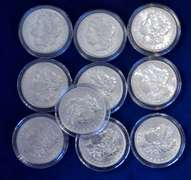Lot Of 10 AU Plus Morgan Dollar