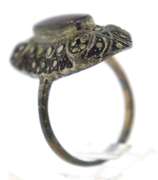 Sterling Silver Carnelian Marcasite Ring
