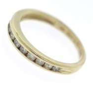 Elegant Diamond Channel Set Band in 14kt