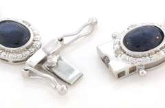 Sparkling Sapphire & Diamond Bracelet in Sterling Silver