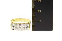 18K Yellow Gold Squared Diamond Geometric Statement Band Ring