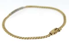 Fancy Gold Link Bracelet w Small Diamonds