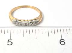 Dainty Diamond Accent Ring in Yellow Gold