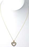 Lovely Diamond Heart Necklace in Yellow Gold