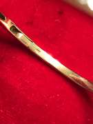 14k yellow gold ladies diamond bangle bracelet