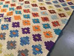 COLORFUL HAND KNOTTED KLIM RUNNER 2.9x6.6