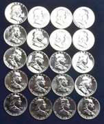 Roll Of Gem Proof 1961 Franklin Proof Half Dollars