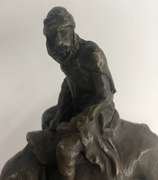 Arab Man Riding Camel Bronze Sculpture