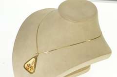 14K Yellow Gold Retro Ornate Enamel Candle Birthday Cake Charm/Pendant