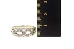 14K White Gold White & Fancy Brown Diamond Twist Band Ring