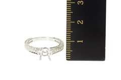 18K White Gold 0.76 Ctw 6.0mm Diamond Engagement Setting Ring