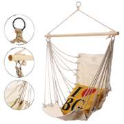 Outdoor Hammock Chair Hanging Swing Cotton Rope