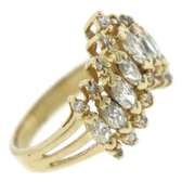 Fantastic Marquise and Round Brilliant Cut Diamond Ring