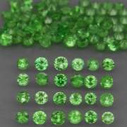 Rare 2.84ct untreated apple green Tsavorite set