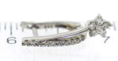 18K White Gold Huggie Hoop