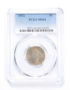 MS64 1912 Liberty V Nickel - Graded PCGS