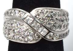 Dazzling CZ Band in 14KT White Gold
