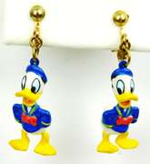 Fun Disney Donald Duck Dangly Earrings