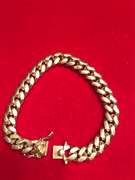 MEN’S GOLD PLATED STERLING SILVER CURB LINK BRACELET