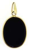 Italian 14K Gold Yellow Gold Reversible Cameo Pendant