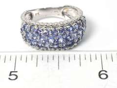 Sweet Iolite Band Ring in White Gold
