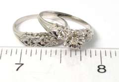 Precious Diamond Wedding Set in 14KT White Gold