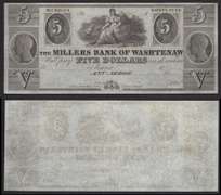 $5 Millers Bank of Washtenaw Remainder Uncirculated