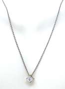 Gorgeous 18kt Princess Cut Diamond Necklace