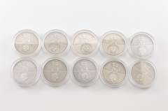 2009-2017 Cook Islands $5 25g .925 Silver 10 Coin Set - Box & COA