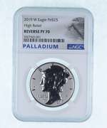 REV PF70 2019-W $25 American Palladium Eagle 1 Oz - High Relief - NGC