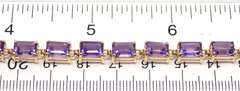 Fabulous Yellow Gold Emerald Cut Amethyst Bracelet