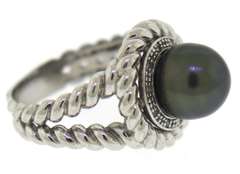 Sterling Silver Black Pearl Ring