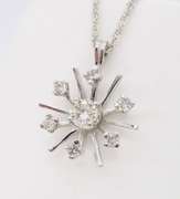Starburst Diamond Pendant Necklace