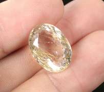 Fully faceted 15.50ct golden rutile Quartz