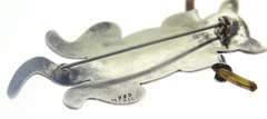 Vintage Mexico Sterling Silver Cat Pin Brooch
