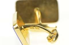 18K Yellow Gold Carlo Weingrill Squared Lapis Lazuli Men's Cuff Links