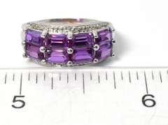 Decadent Pink Sapphire Ring in White Gold