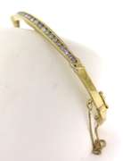 Favorite Diamond Channel Set Yellow Gold Bangle