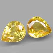 Vivid! .95ct pair of golden Songean Sapphires